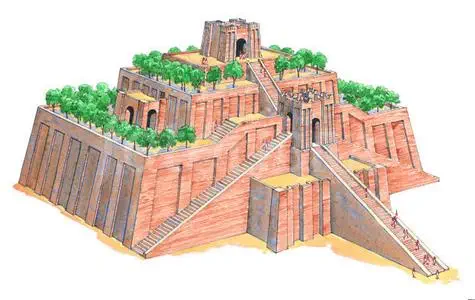 Illustration of a ziggurat
