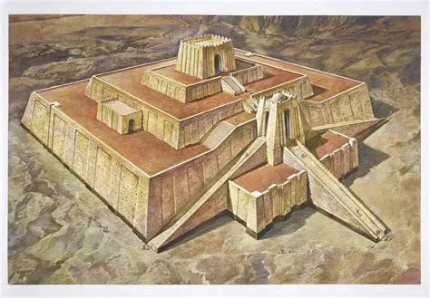 Illustration of a ziggurat